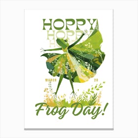 Happy World Frog Day Canvas Print
