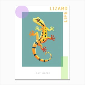 Day Gecko Abstract Modern Illustration 3 Poster Canvas Print