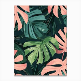 Tropical Leaves Wallpaper 6 Canvas Print