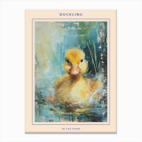Cute Brushstrokes Ducklings 1 Poster Canvas Print