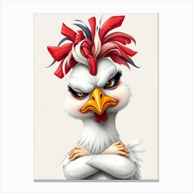 Angry Chicken Canvas Print