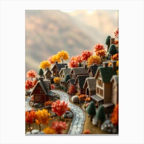 Miniature Village In Autumn Canvas Print