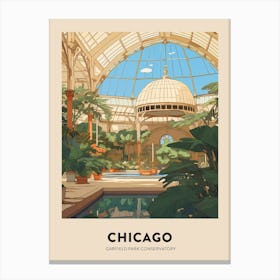 Garfield Park Conservatory 3 Chicago Travel Poster Canvas Print