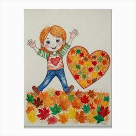 Autumn Heart 7 Canvas Print