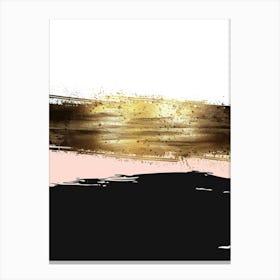 Gold Brush Strokes 1 Canvas Print