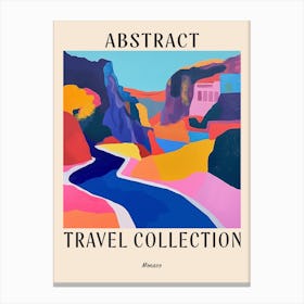 Abstract Travel Collection Poster Monaco 3 Canvas Print