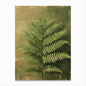 Button Fern Painting 2 Canvas Print