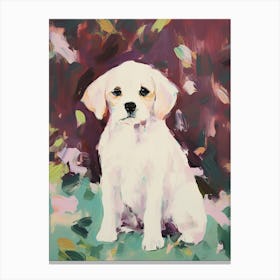 A Shih Tzu Dog Painting, Impressionist 4 Canvas Print