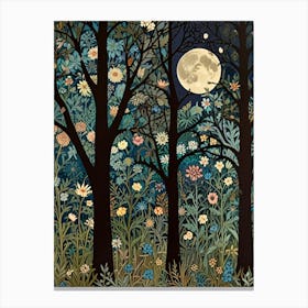 William Morris Moonlight In The Forest 107 Canvas Print