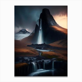 Kirkjufellsfoss, Iceland Nat Viga Style (3) Canvas Print