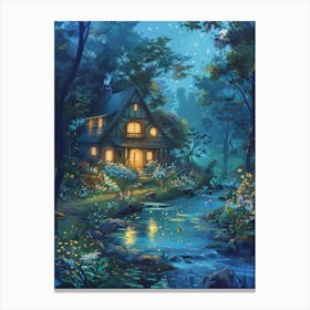 Fairy House In The Forest 2 Canvas Print