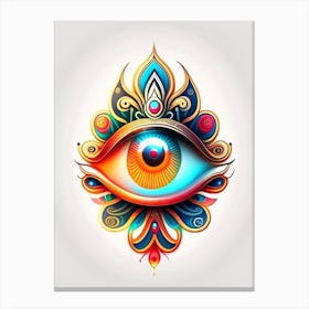 Om Aum, Symbol, Third Eye Tattoo 1 Canvas Print