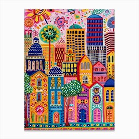 Kitsch Colourful New Orleans 2 Canvas Print