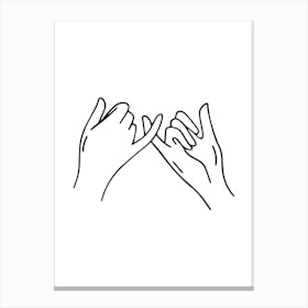 Two Hands Making A Gesture Canvas Print