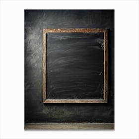 Abstract Capture Of A Blank Blackboard Smudge Marks Streaked Horizontally Across Chalk Residue Vis (1) Canvas Print