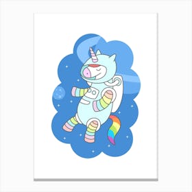 Unicorn Astronaut Canvas Print