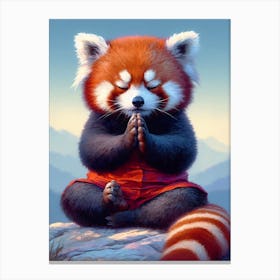 Red Panda Meditation 2 Canvas Print