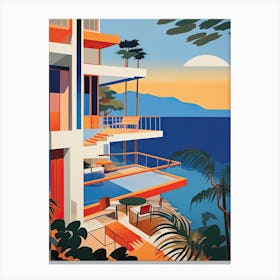 Acapulco, Mexico, Graphic Illustration 3 Canvas Print