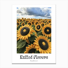 Knitted Flowers Sunflower 5 Canvas Print