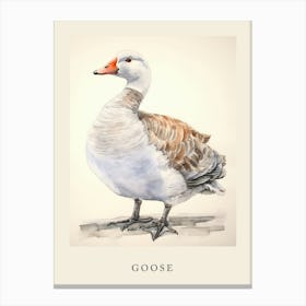 Beatrix Potter Inspired  Animal Watercolour Goose 3 Canvas Print
