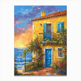 House By The Sea Canvas Print