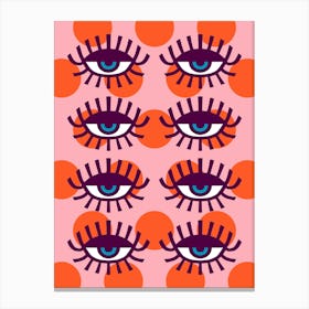 Polka dot Eyes Canvas Print