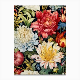 William Morris-inspired pattern blooms with elegance 2 Canvas Print