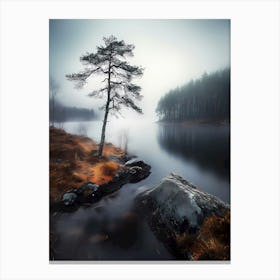 Foggy Lake 8 Canvas Print