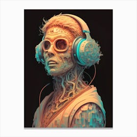 Man With Headphones 15 Canvas Print