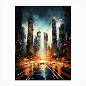 Metropolis Mirage: Hong Kong's Futuristic Skyline Canvas Print