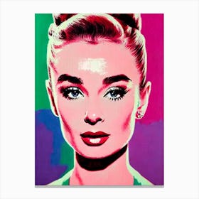 Audrey Hepburn Pop Movies Art Movies Canvas Print