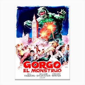 Gorgo, Godzilla, Movie Poster Canvas Print
