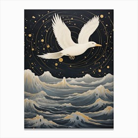Albatross Gold Detail Painting Canvas Print