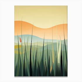 Grasslands Abstract Minimalist 6 Canvas Print
