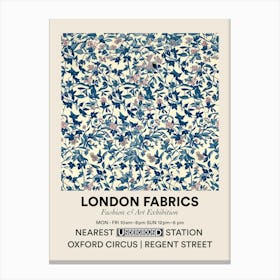 Poster Floral Dream London Fabrics Floral Pattern 1 Canvas Print