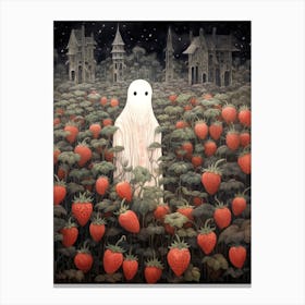 Ghost In The Strawberry Field 5 Canvas Print