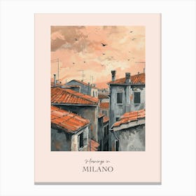 Mornings In Milano Rooftops Morning Skyline 2 Canvas Print