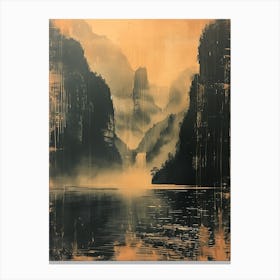 Antique Chinese Landscape Painting 2 Canvas Print