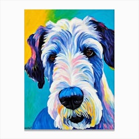 Giant Schnauzer Fauvist Style dog Canvas Print