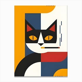 Cat With Cigarette Canvas Print