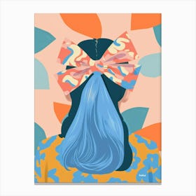 Blue Haired Girl Canvas Print