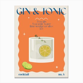 Gin&Tonic Cocktail Canvas Print