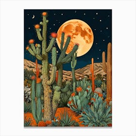 William Morris Cactus In The Desert Canvas Print