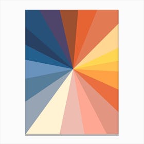 Colourful Geometric Abstract Segments Canvas Print