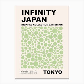 Dots Infinity Yayoi Inspired Green Canvas Print