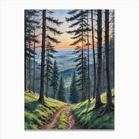 Path Through The Woods Black Forrest Canvas Print