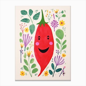 Friendly Kids Chili Pepper 2 Canvas Print
