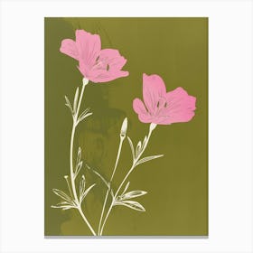 Pink & Green Statice 1 Canvas Print