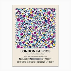 Poster Petalgrove London Fabrics Floral Pattern 5 Canvas Print