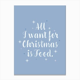 All I Want For Christmas Print Christmas Typography Homedecor Wallart Gift Poster  Canvas Print